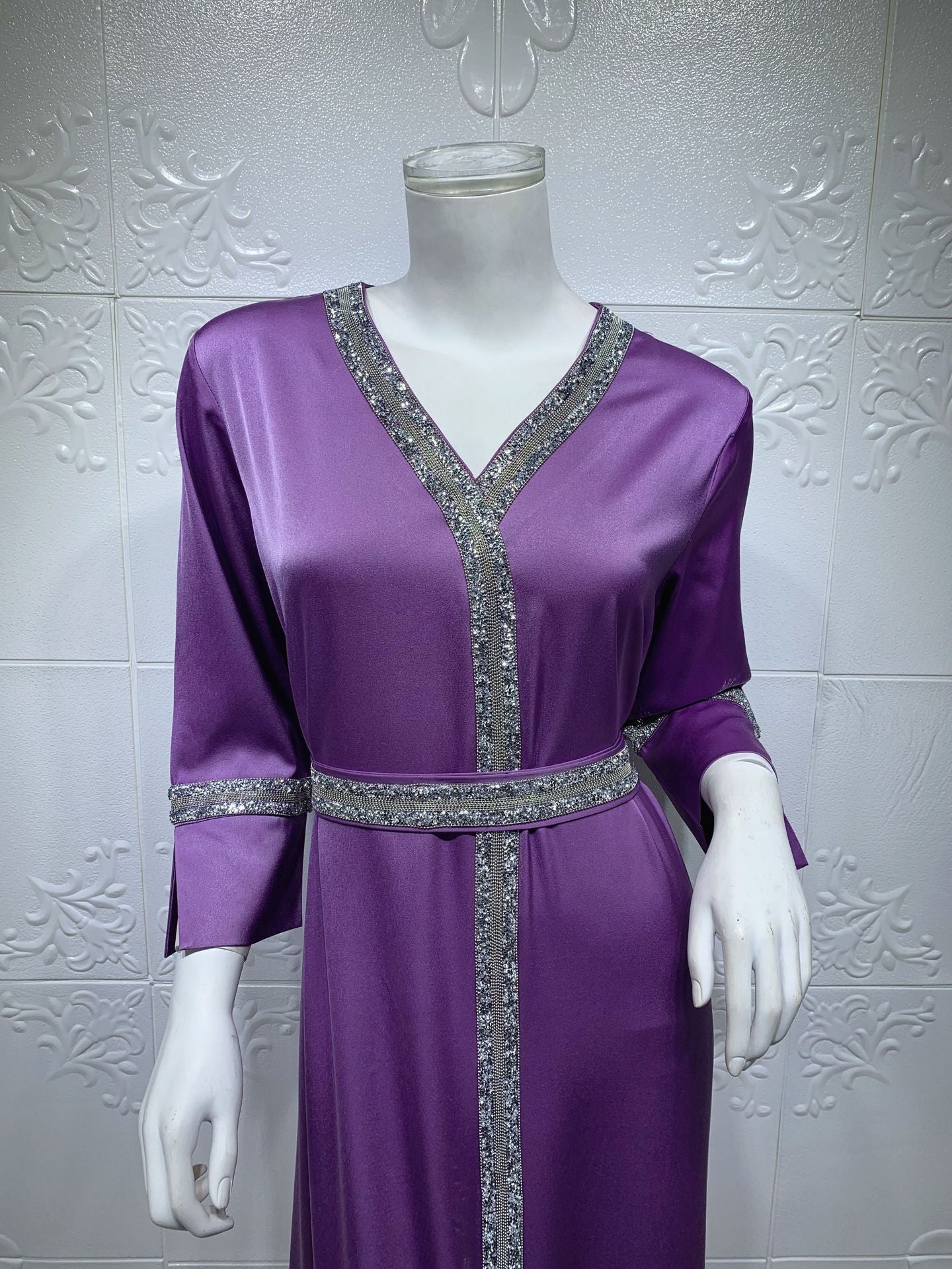 Langes muslimisches Damenkleid Anna in Türkis