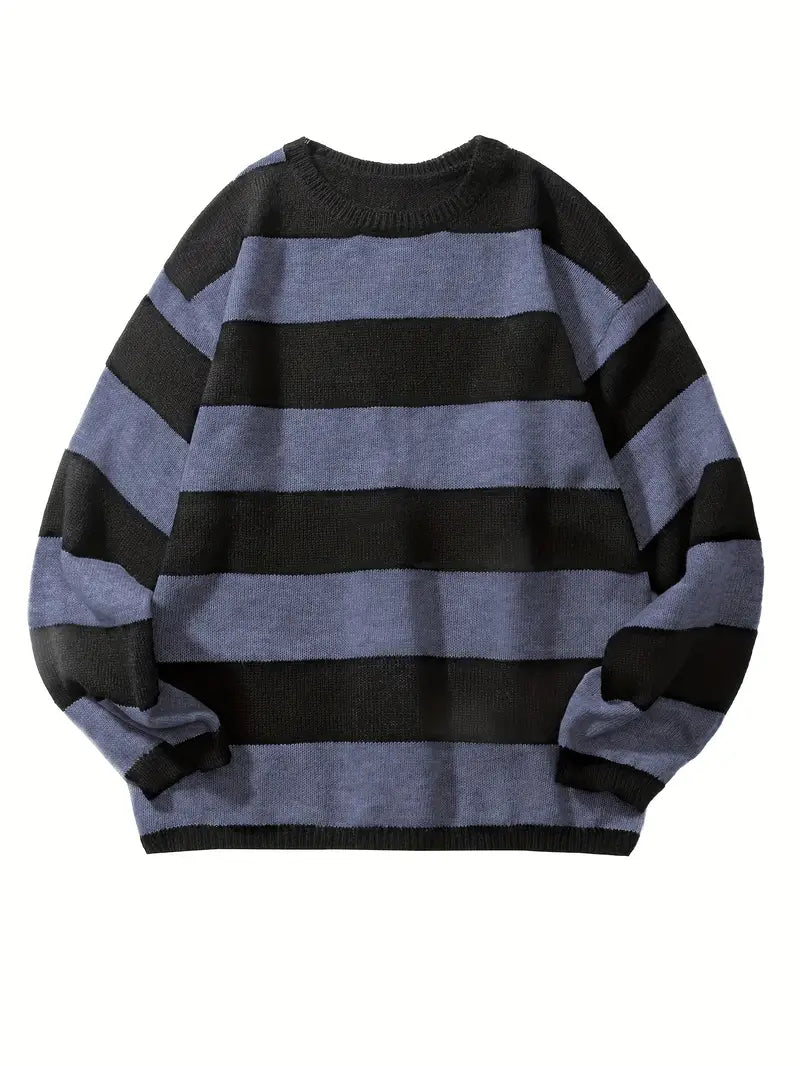 Herren-Pullover im Retro-Streifendesign