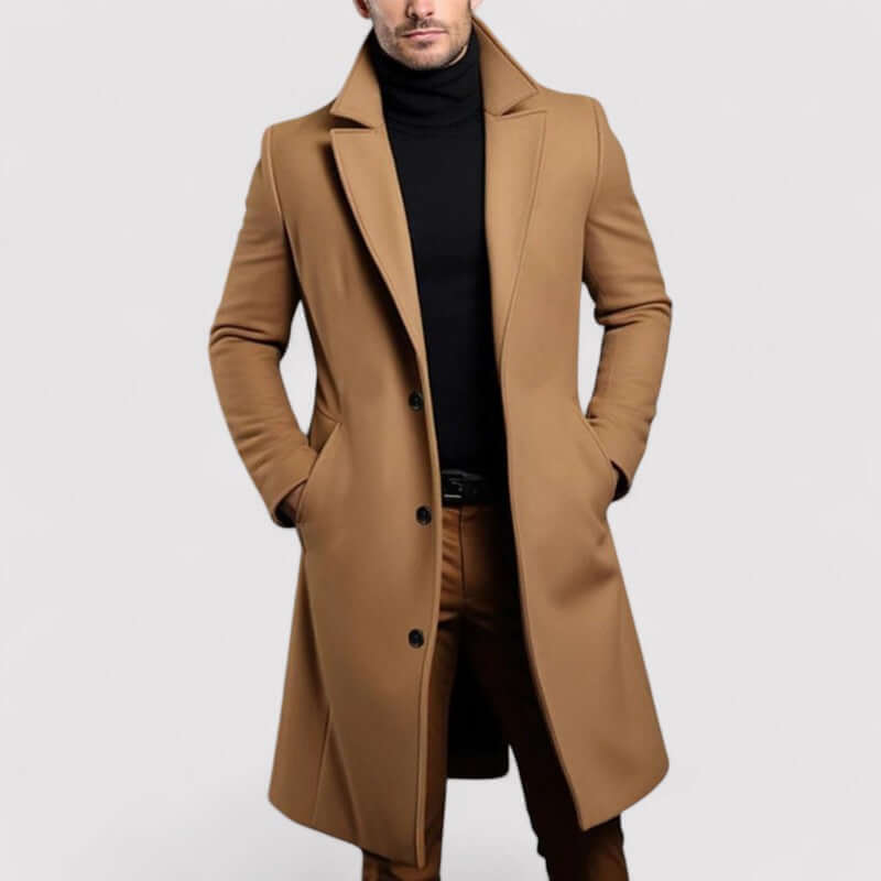 ModeGeist | Herren Langer Winter Wollmantel
