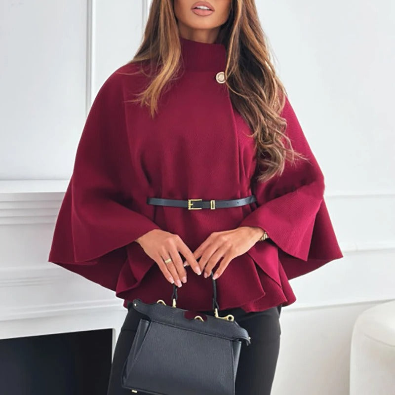ModeGeist | Cape mit Gürtel – Elegantes Oberteil mit lockerer Passform