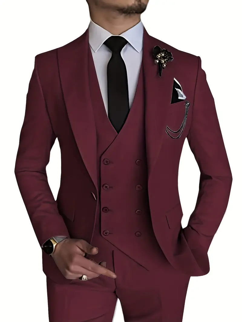 Herren-Anzug: Dreiteiliger Blazer, Weste & Hose – elegant und kombinierbar