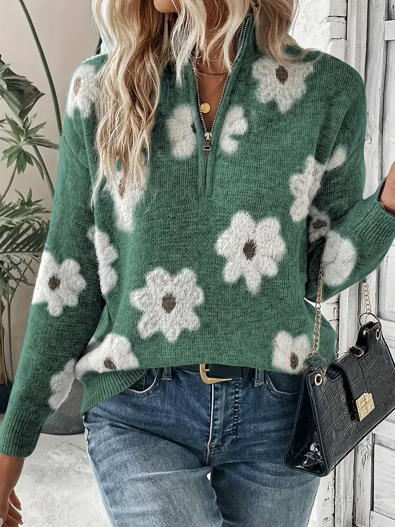 Merin Pullover mit floralem Design