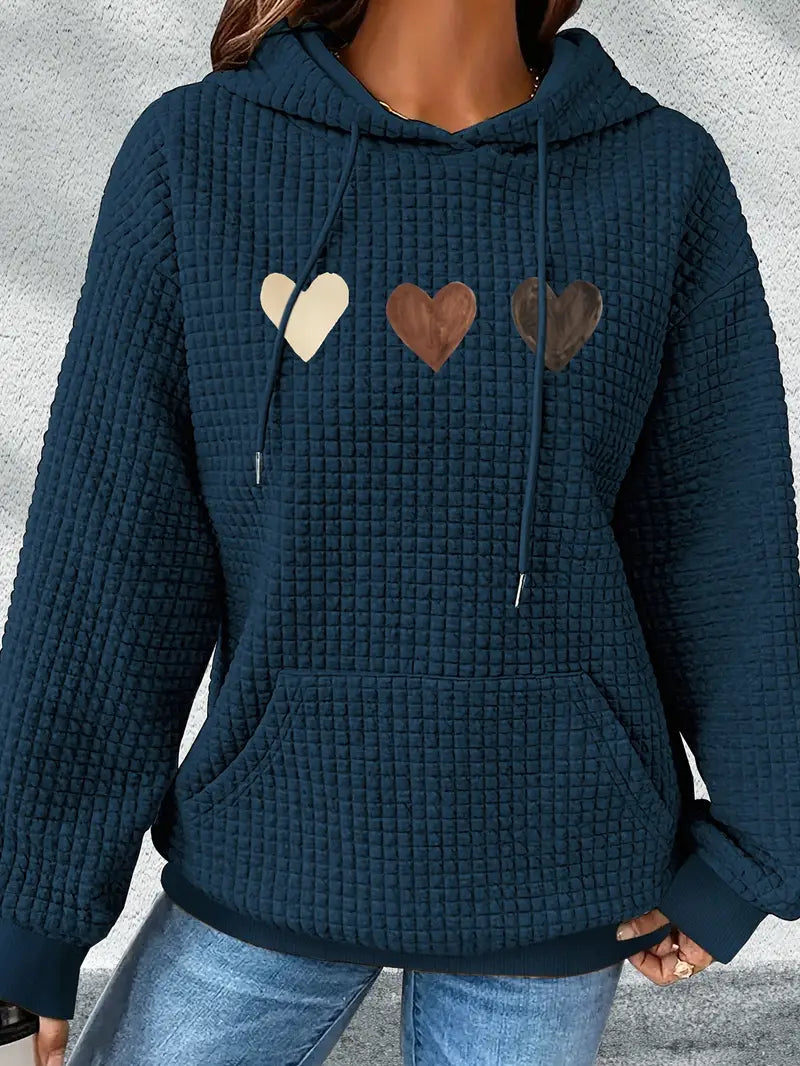 Fudus Kapuzenpullover mit Herzaufdruck