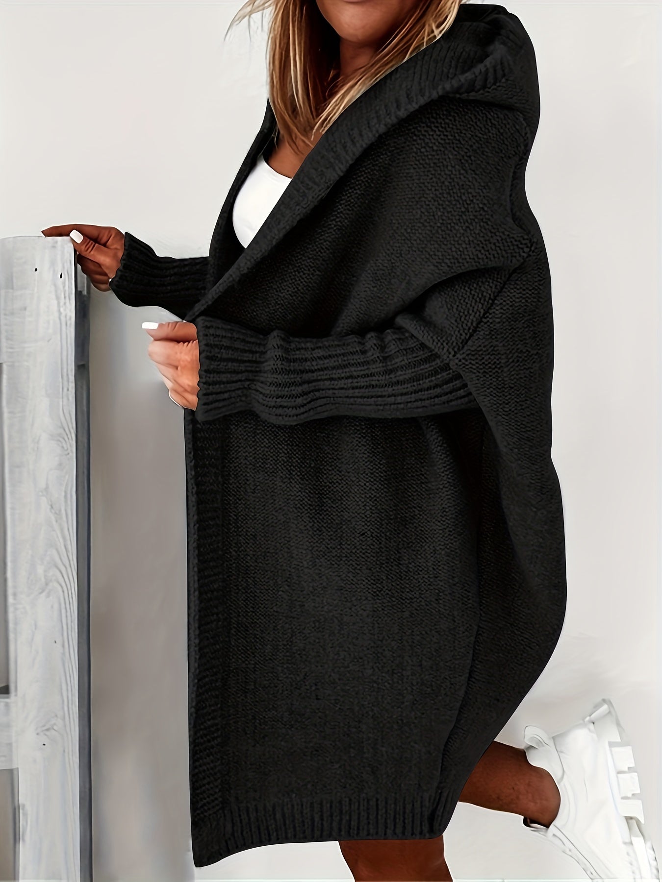 ModeGeist | Gemütliche Kapuzen-Strickjacke