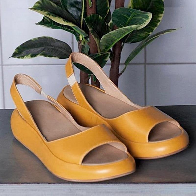 Damen Sandalen: Elegante offene Plateausandalen
