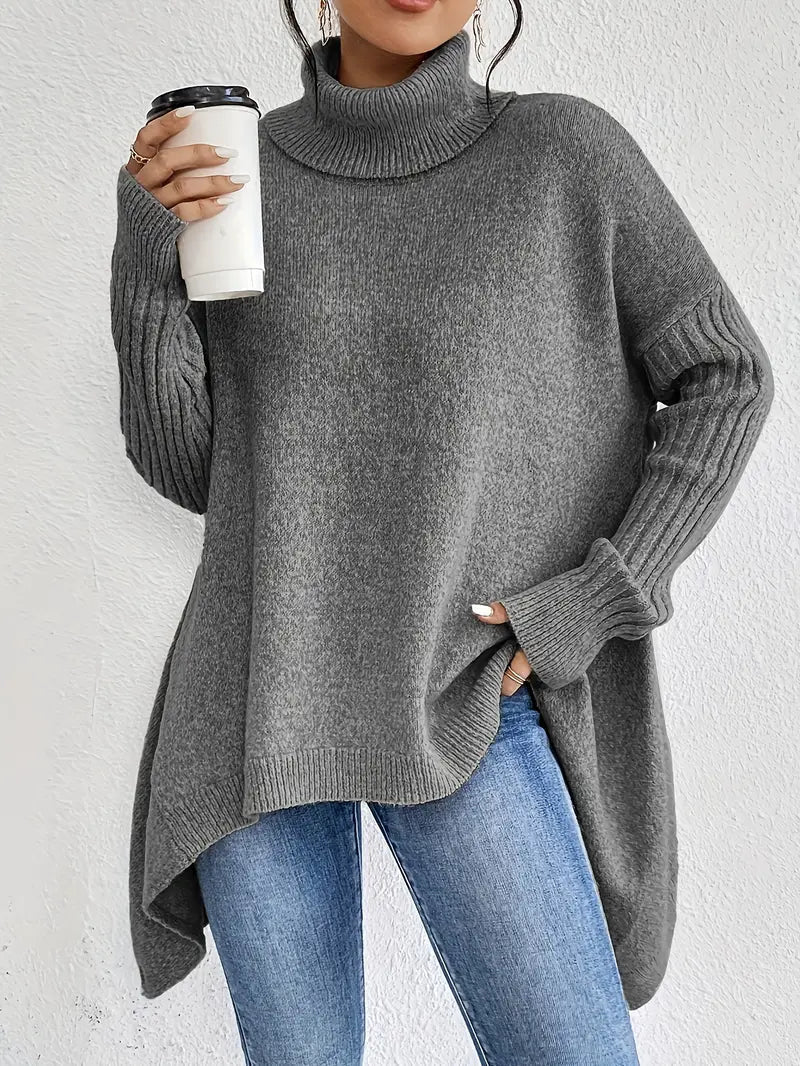 ModeGeist | langer Rollkragenpullover für den täglichen Komfort