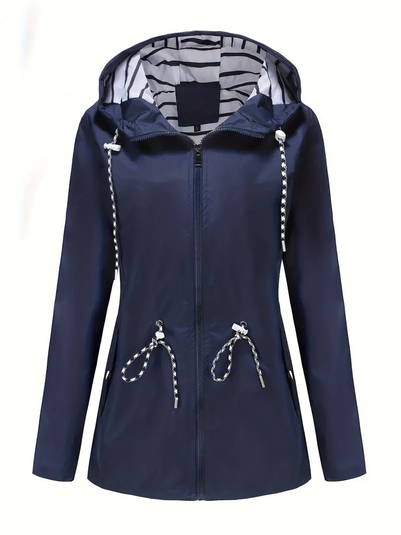 ModeGeist | Regenjacke - Wasserdicht mit Kapuze - Verstellbare Passform - Praktische Taschen