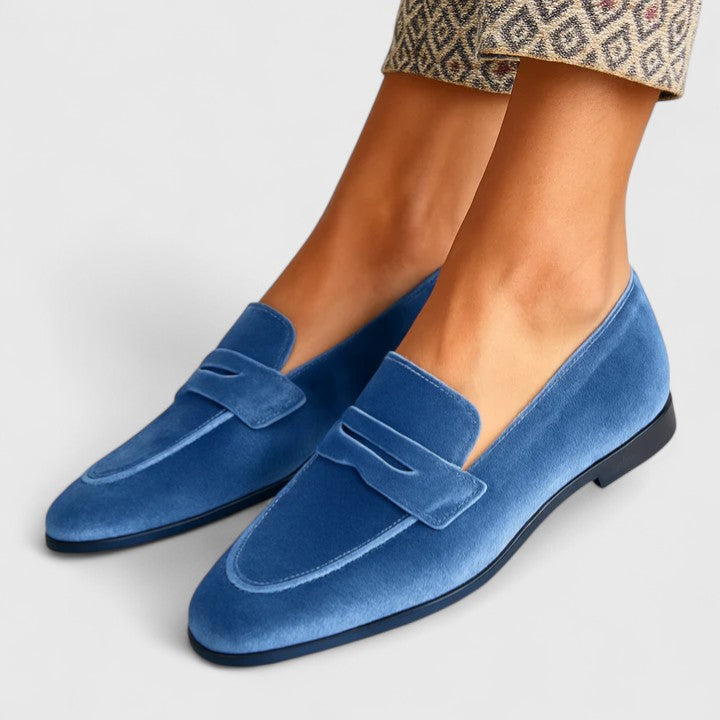 MODEGEIST Damen Loafer Leder schwarz elegant klassisch
