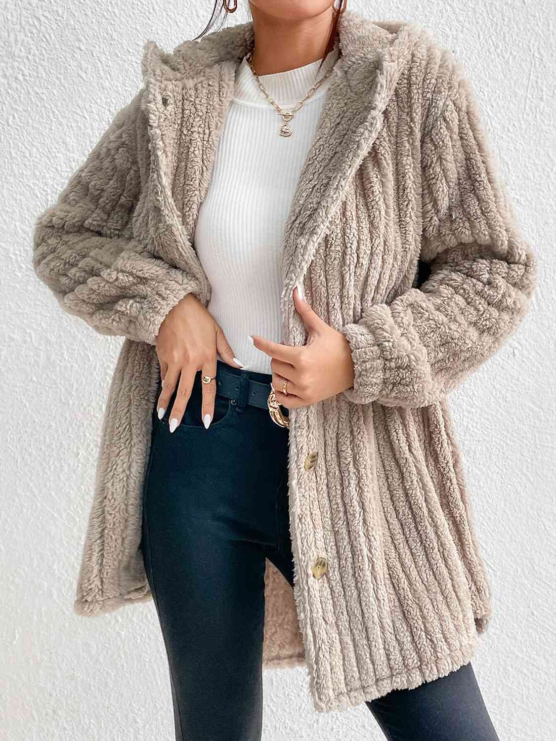 ModeGeist | Button Down Kapuzenmantel
