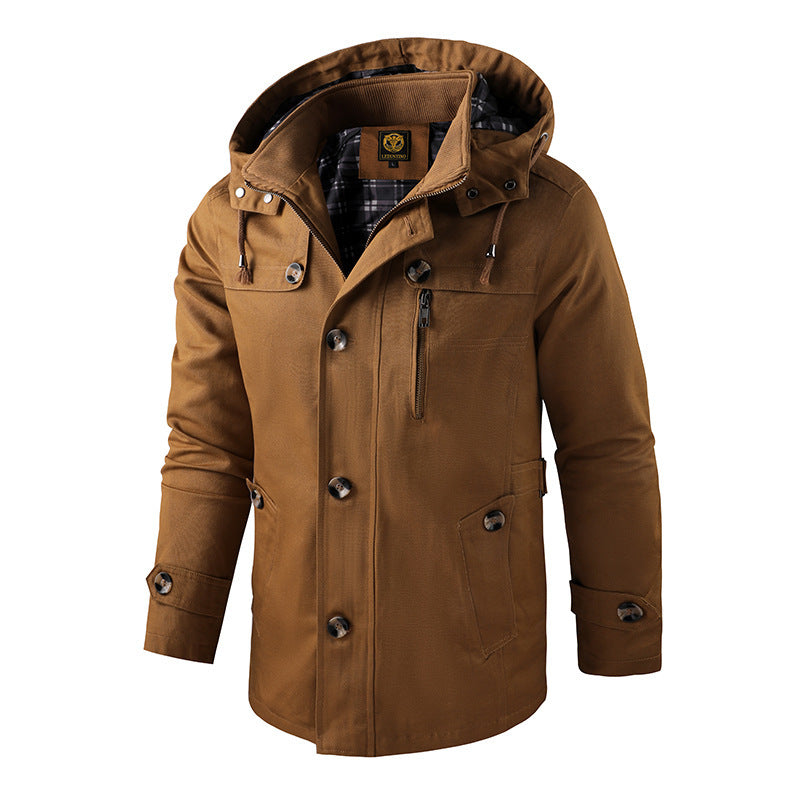 Herren Kapuzenjacke: Klassisch, gesteppt, mit Taschen