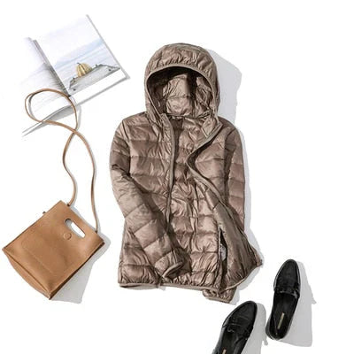 ModeGeist | Daunenjacke mit Reibverschluss und Taschen Dina