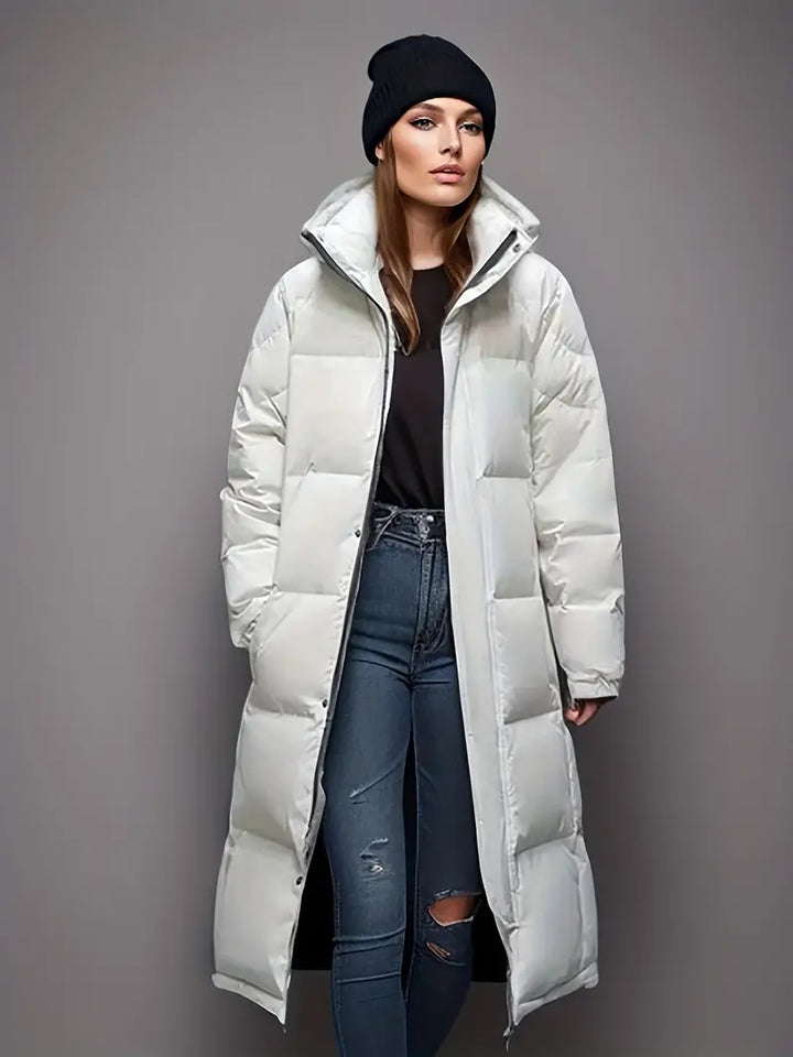 ModeGeist | Pufferjacke mit Kapuze für Damen - Winter