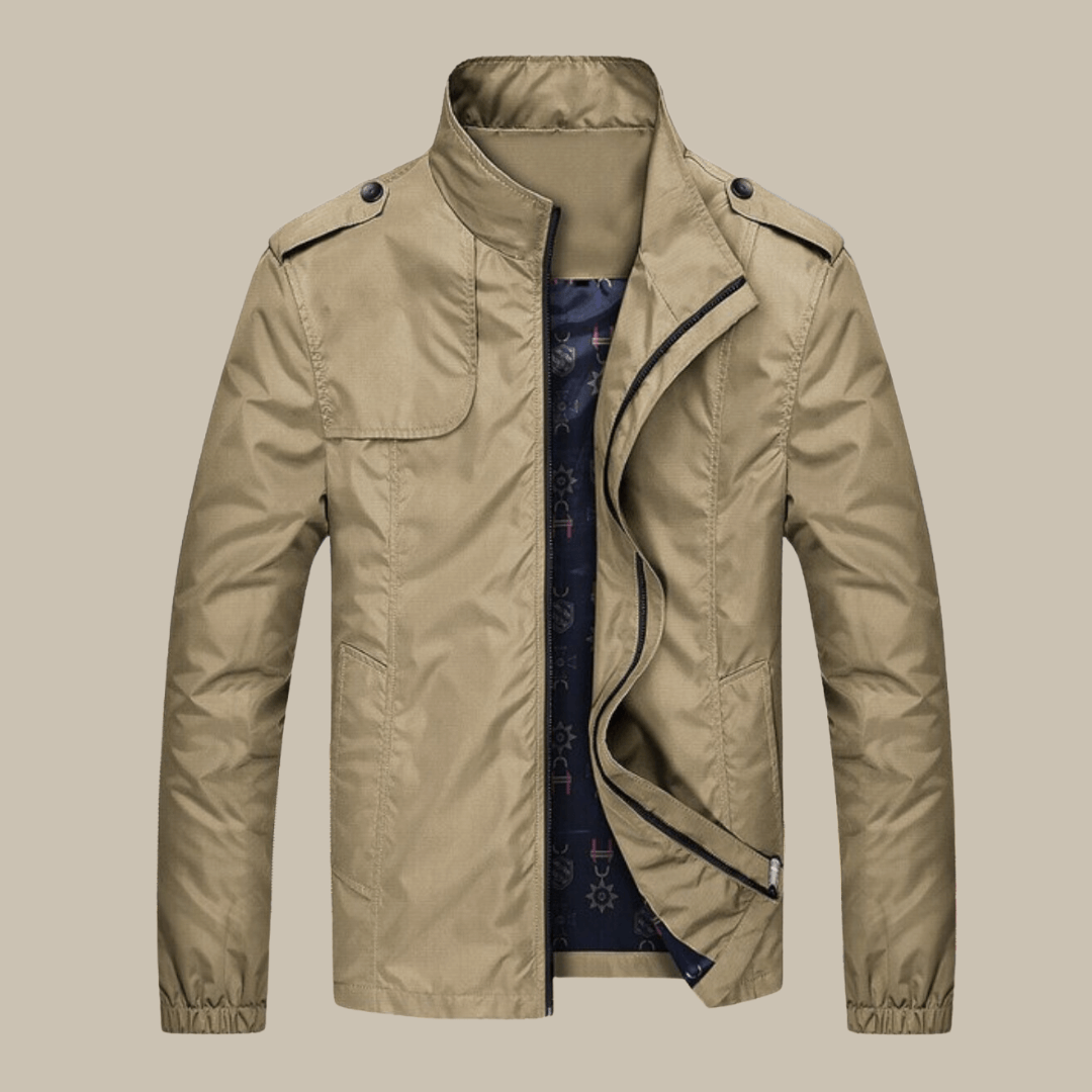 ModeGeist | Herren Herbst Freizeit Oxford Jacke mit Kragen