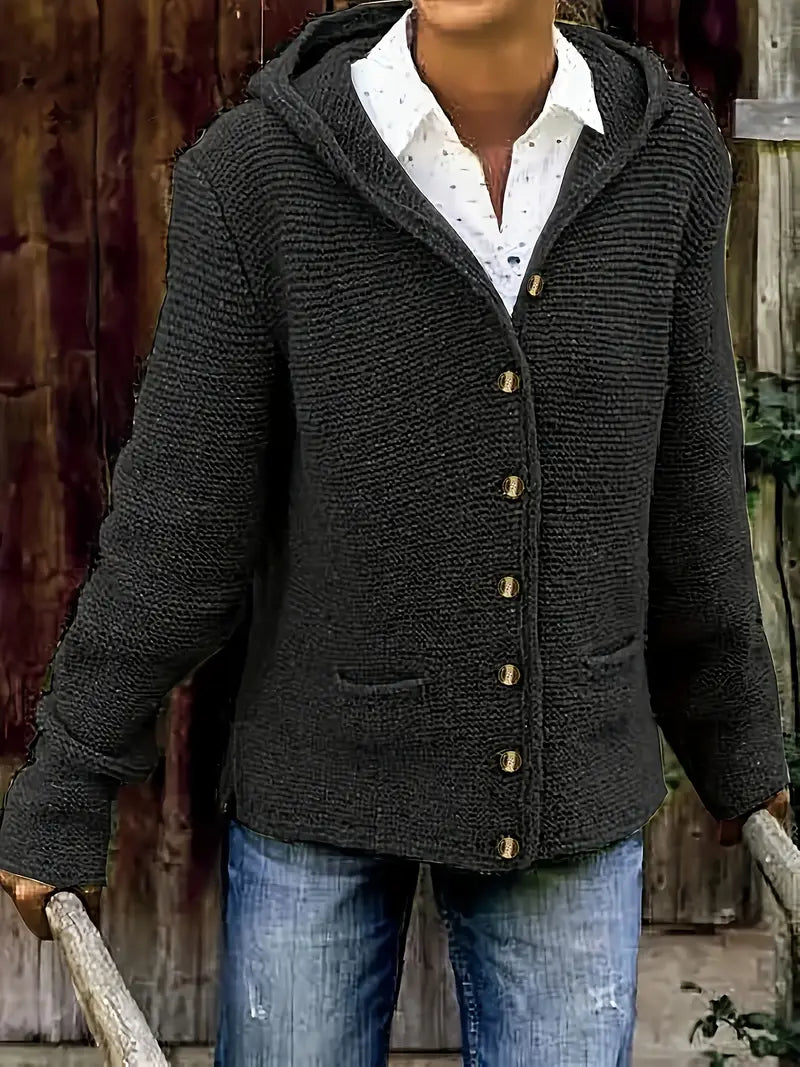 ModeGeist | Modische Strickjacke mit Knopfleiste
