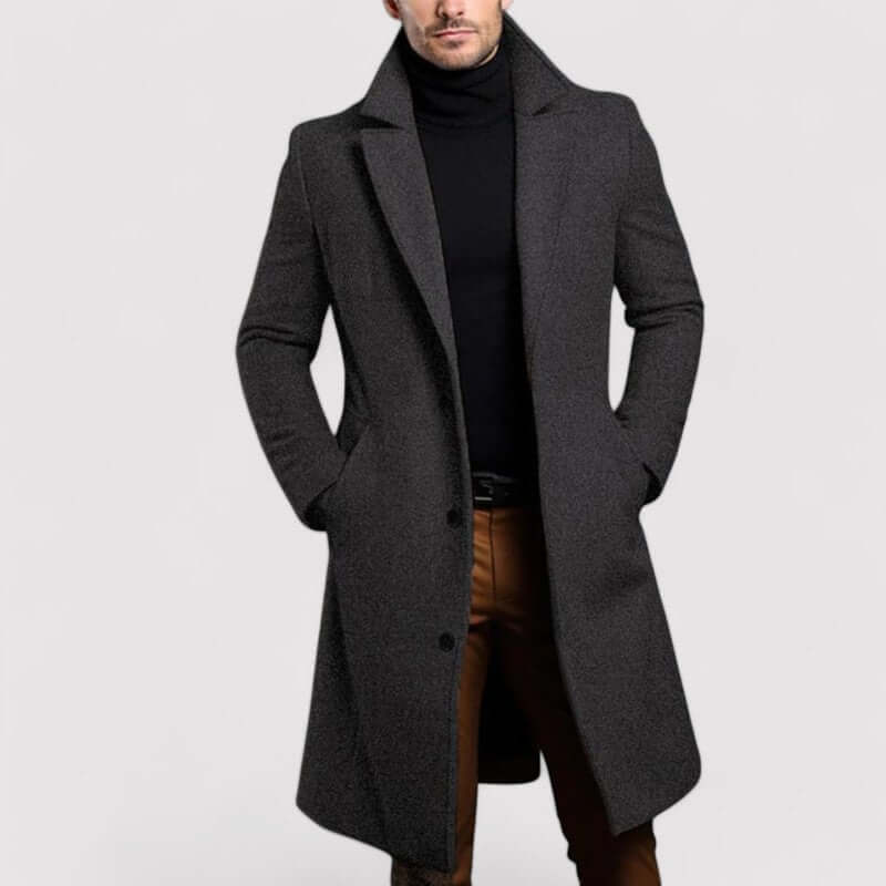 ModeGeist | Herren Langer Winter Wollmantel