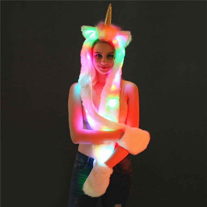 Damen LED Leuchtendes Einhorn-Schal ModeGeist - ModeGeist