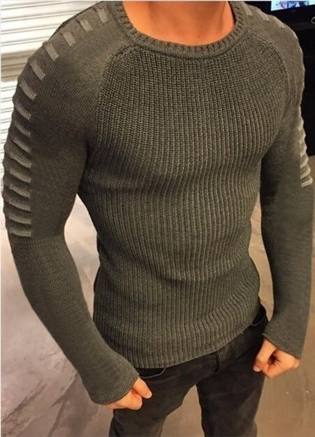 Herren Strickpullover mit innovativem Design und strukturierten Ärmeln ModeGeist