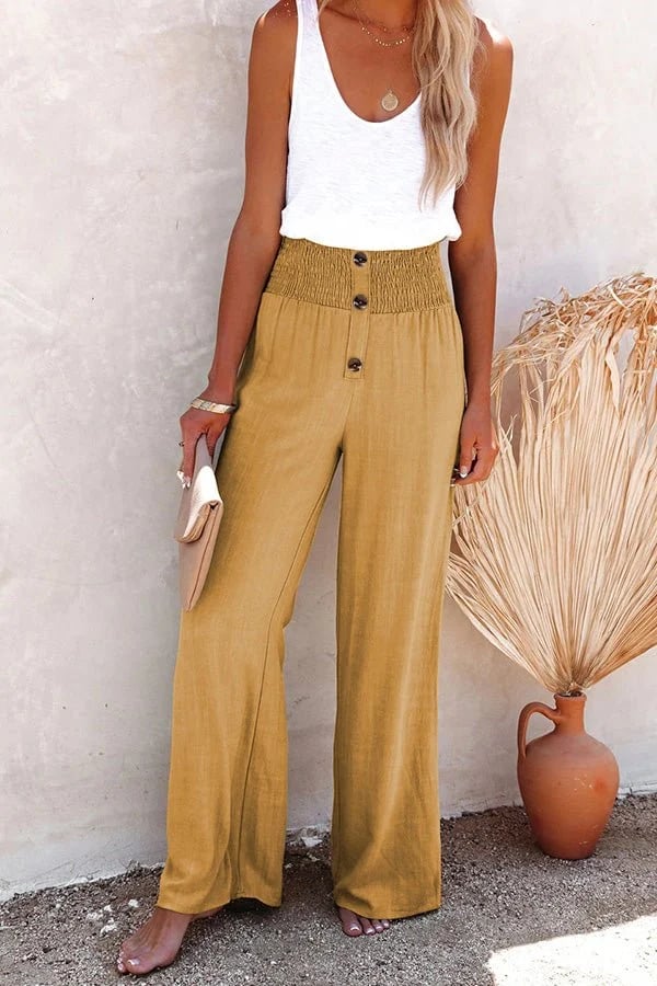 MODEGEIST Damen High-Waist Hose Stretch Tailliert Elegant
