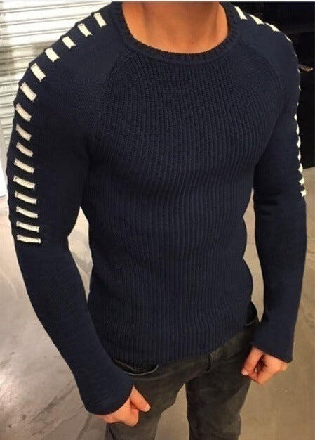 Herren Strickpullover mit innovativem Design und strukturierten Ärmeln ModeGeist