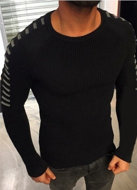 Herren Strickpullover mit innovativem Design und strukturierten Ärmeln ModeGeist