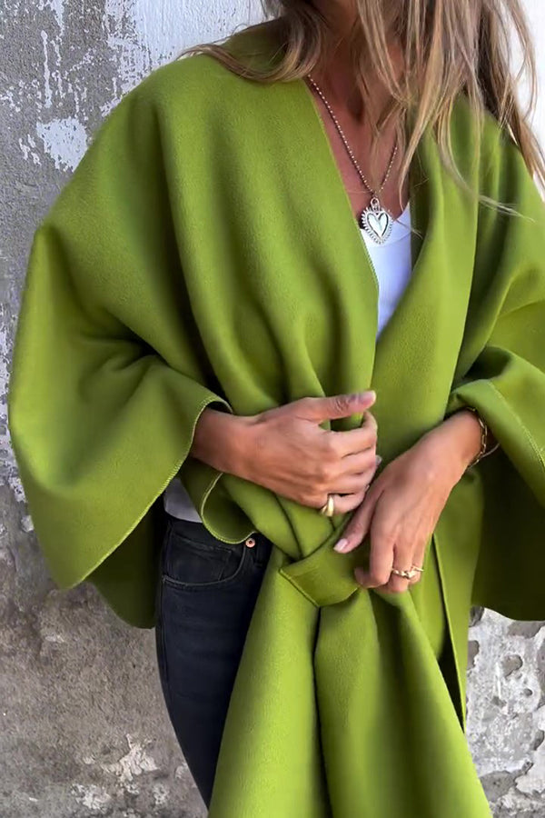 ModeGeist | lässige V-Ausschnitt Stola Cape Jacke