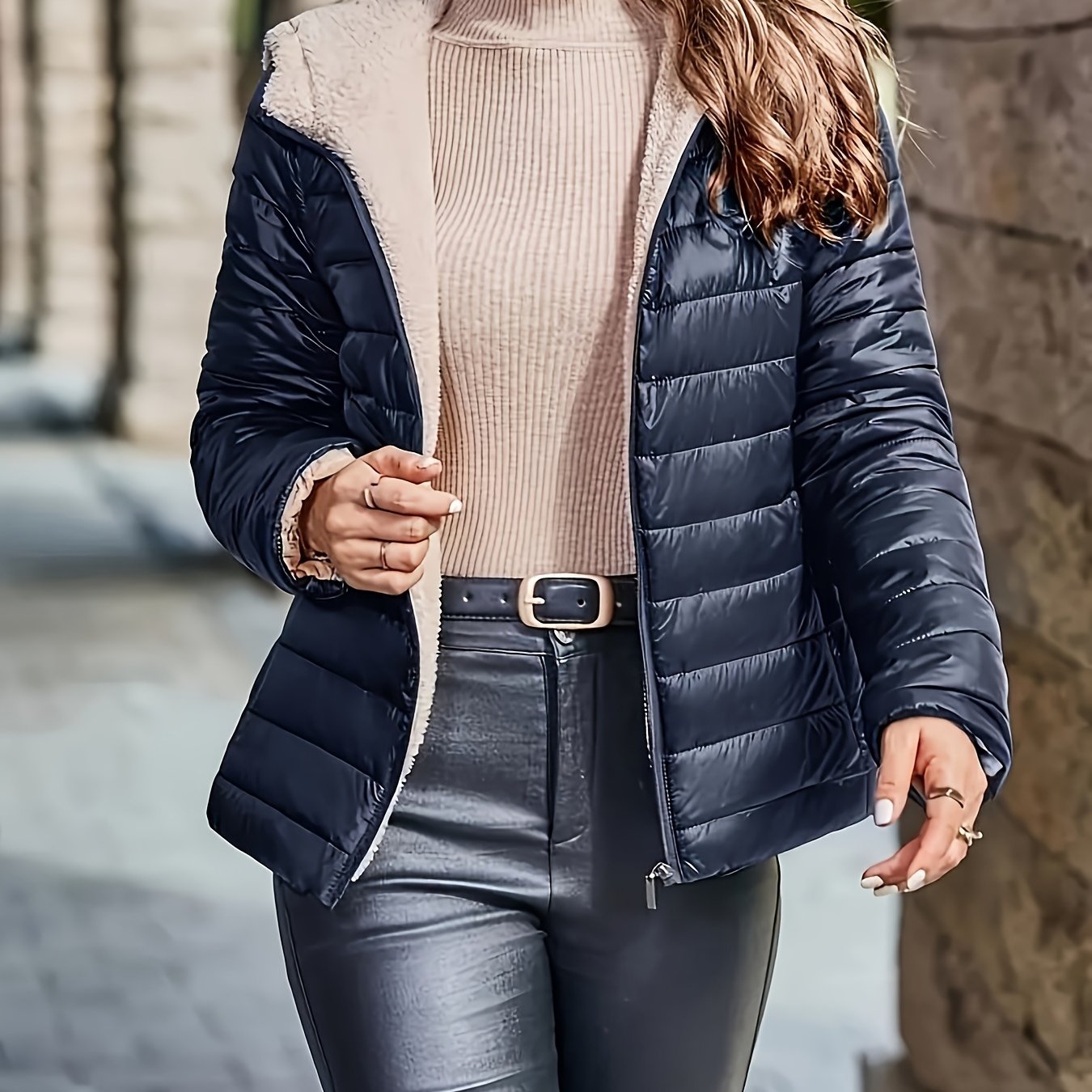 ModeGeist | Warme Gesteppten Kapuzenjacke