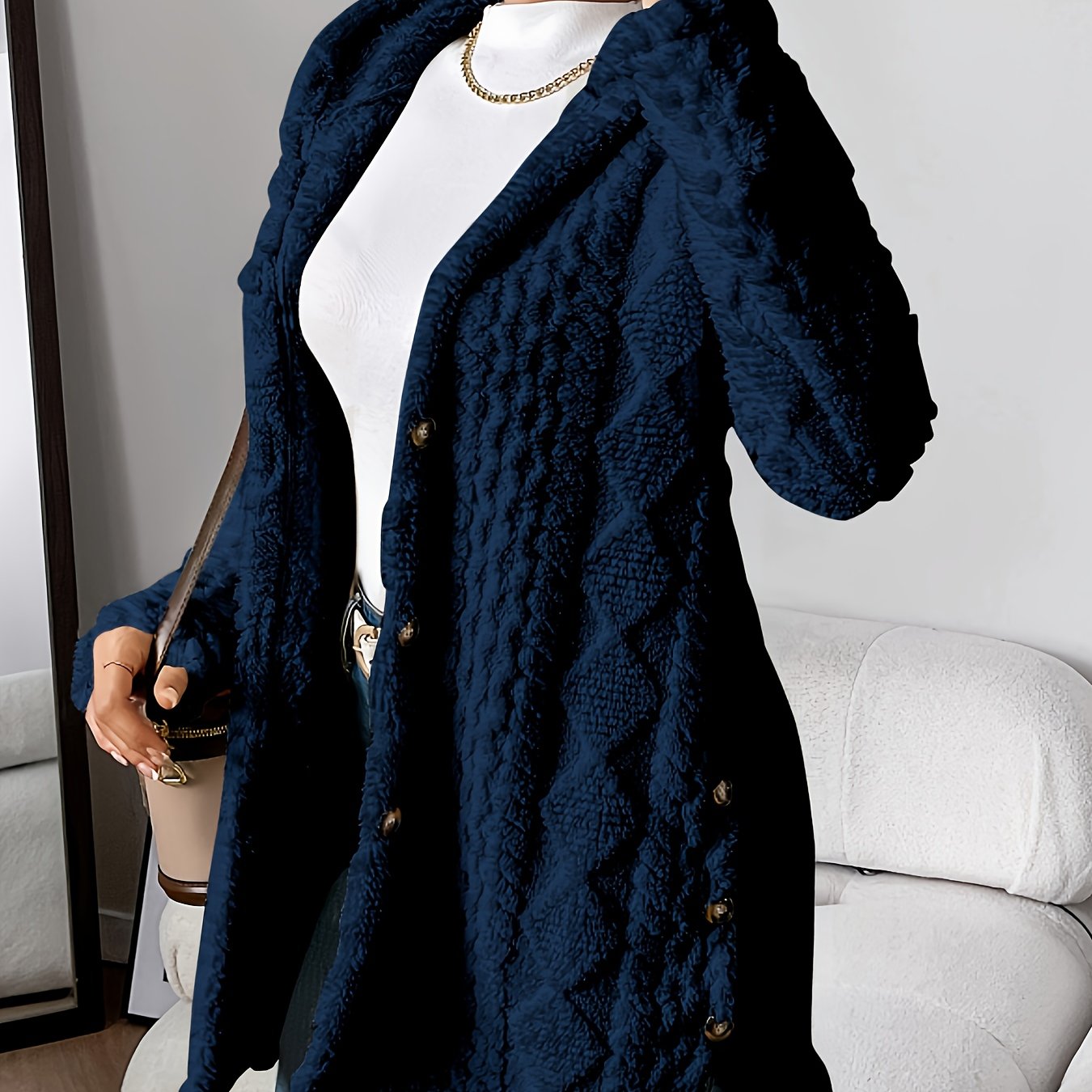 ModeGeist | Lang Damenjacke Mit Kapuze – Marit