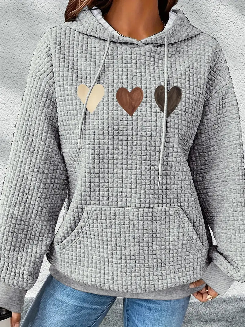 Fudus Kapuzenpullover mit Herzaufdruck
