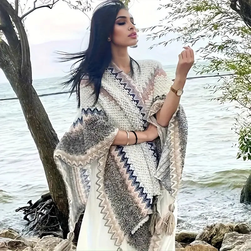 ModeGeist | Winter Poncho Strickschal