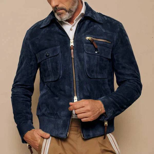 ModeGeist | Herren Retro Reversjacke Aus Wildleder