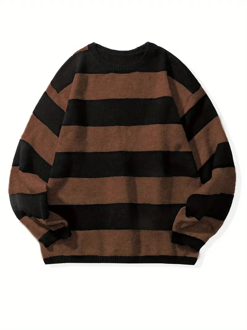 Herren-Pullover im Retro-Streifendesign