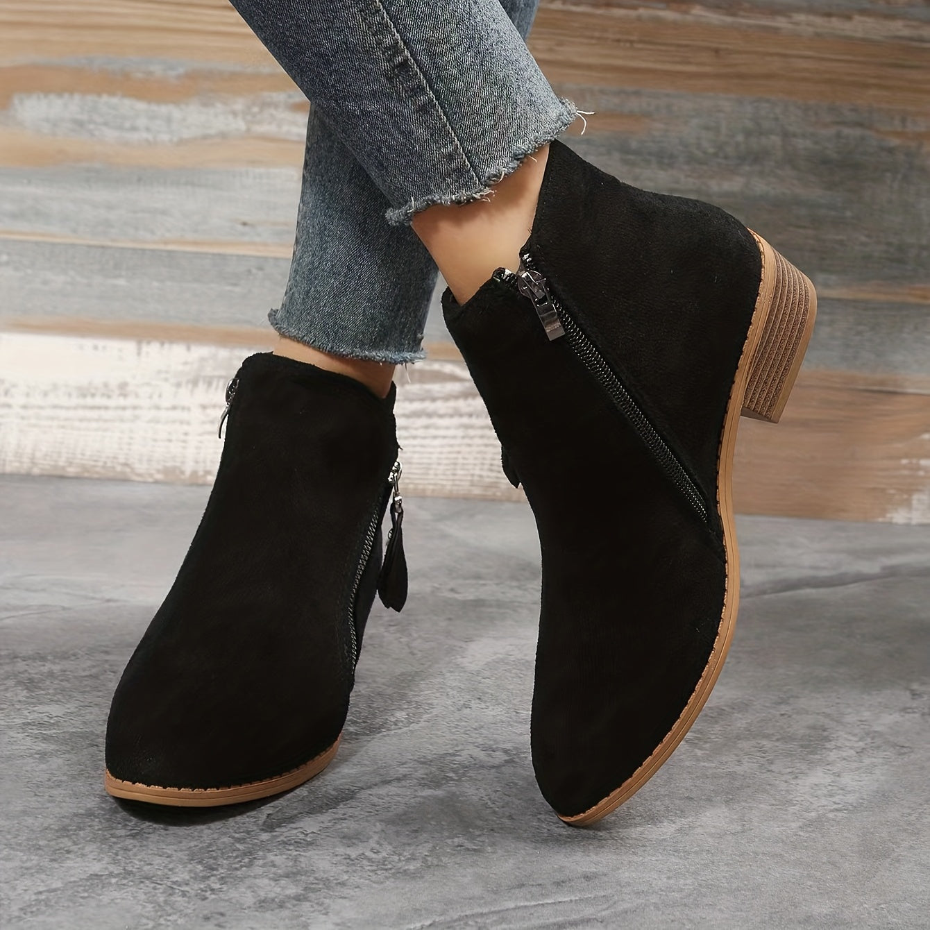 Damen-Stiefeletten Klaudia: Elegantes Design mit praktischem Reißverschluss