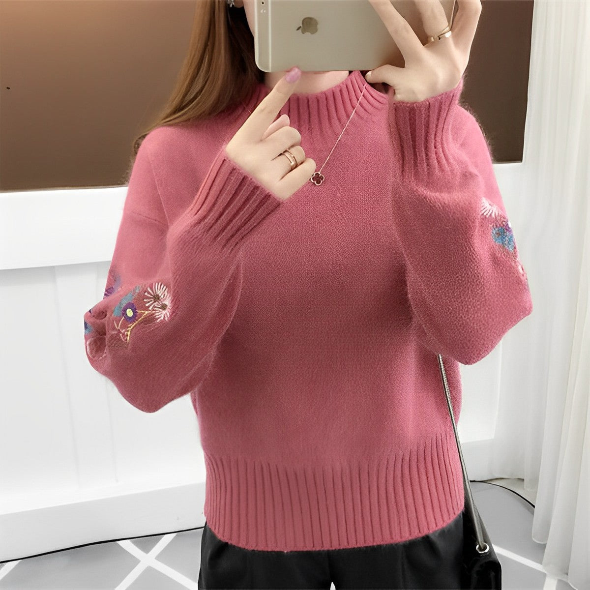 Gestrickter Maureen Pullover