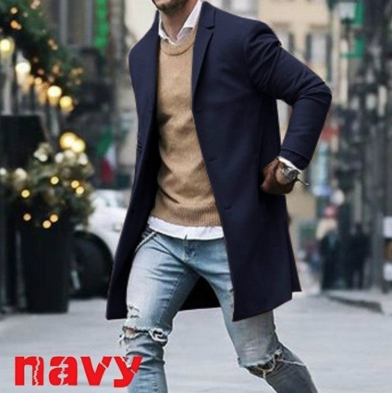 Herren schicker, taillierter Longcoat ModeGeist