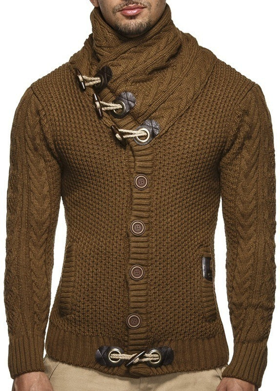 Herren Strickjacke mit asymmetrischem Kragen ModeGeist
