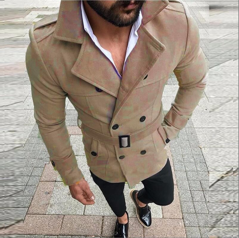 Herren stylischer, taillierter Designermantel ModeGeist