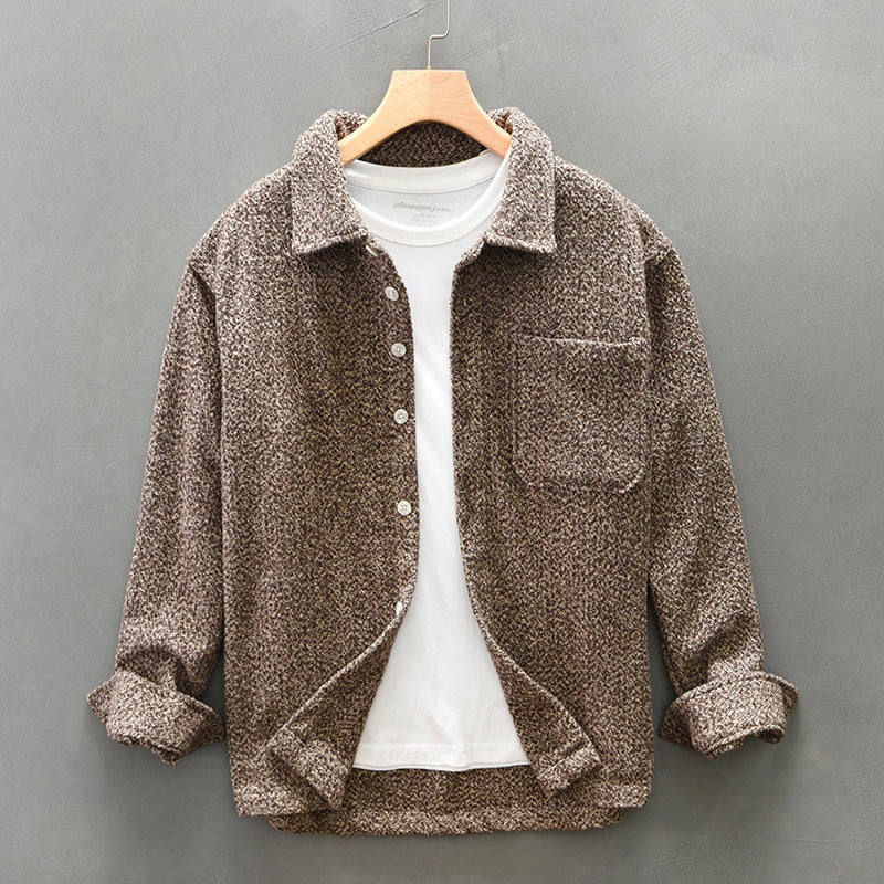 Fudus Langarmshirt mit Polokragen im japanischen Retro-Stil