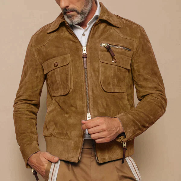 ModeGeist | Herren Retro Reversjacke Aus Wildleder