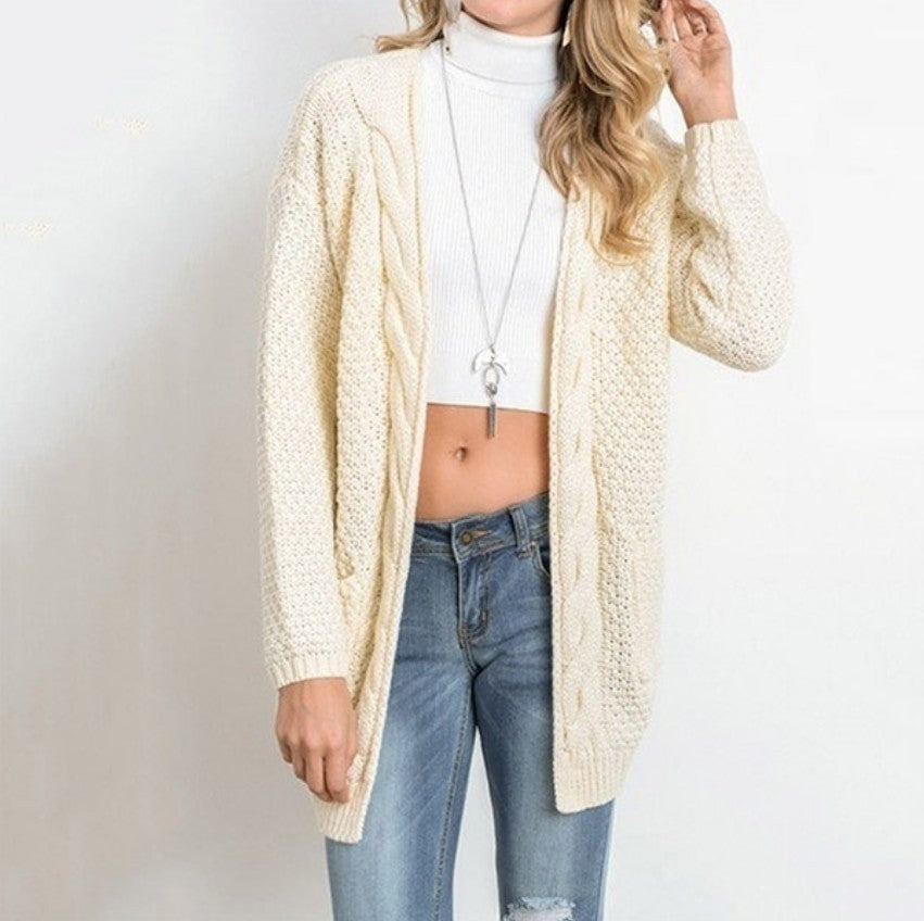Damen Strickjacke in offener Form mit oversized Schnitt ModeGeist