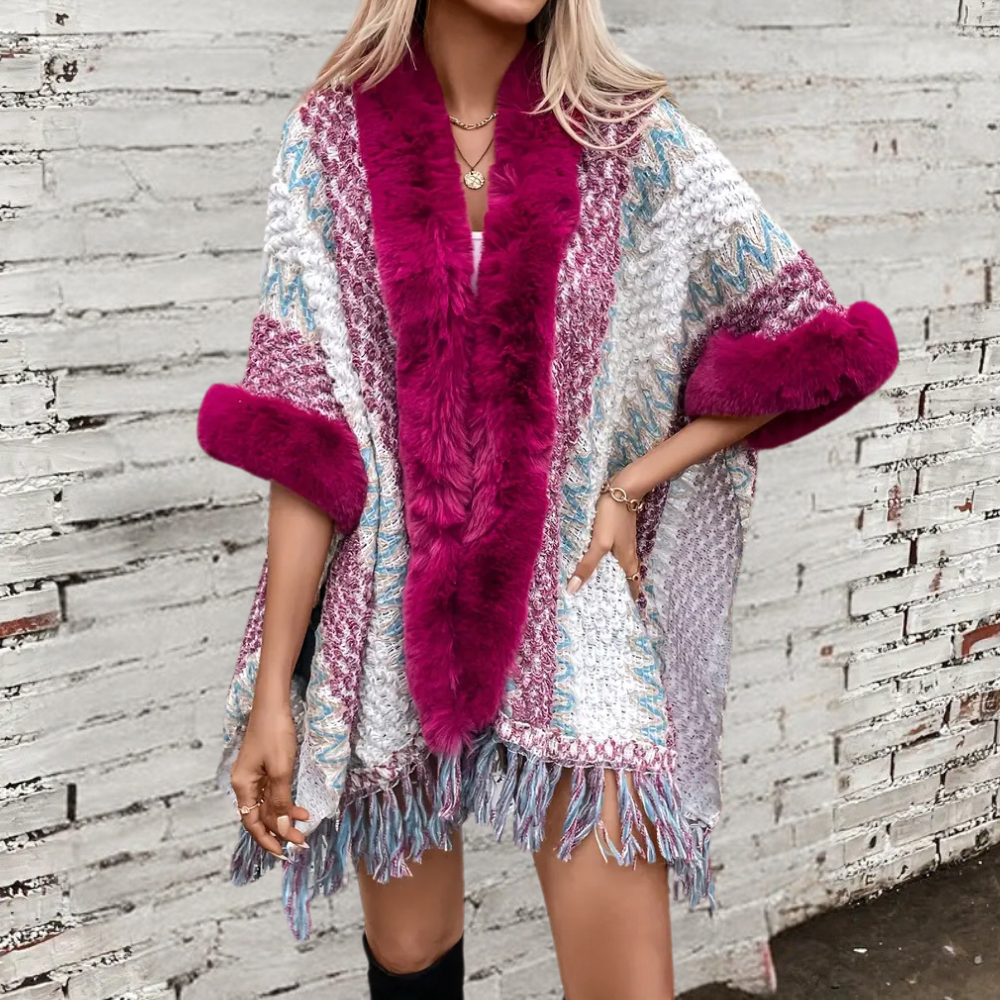ModeGeist | Stilvolle Fransen Cape Stiefelette für Damen Perfekt für den Herbst - ModeGeist