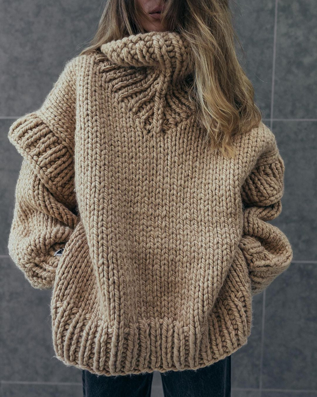 ModeGeist | Strick Oversize Rollkragenpullover für Damen