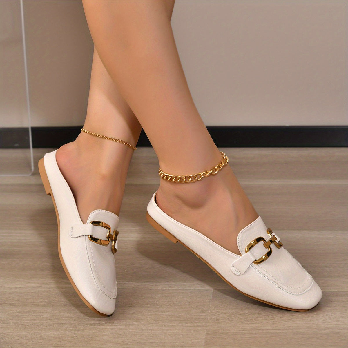 Bequeme Leder-Pantoletten Cailin