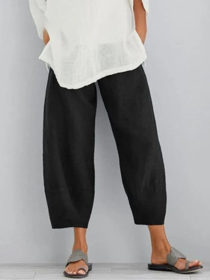 MODEGEIST Damen Leinenhose, leicht