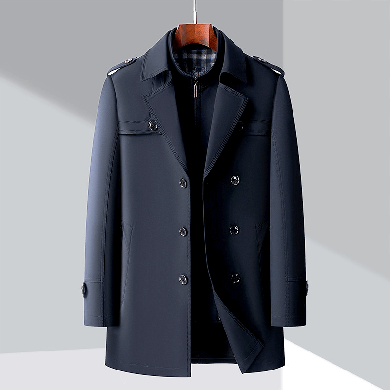 ModeGeist | Herren Doppelreiher Trenchcoat