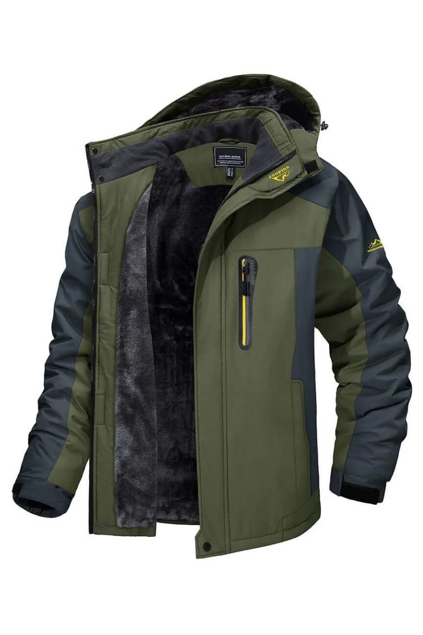 ModeGeist | Herren wasserdichte fleecegefütterte Winterjacke