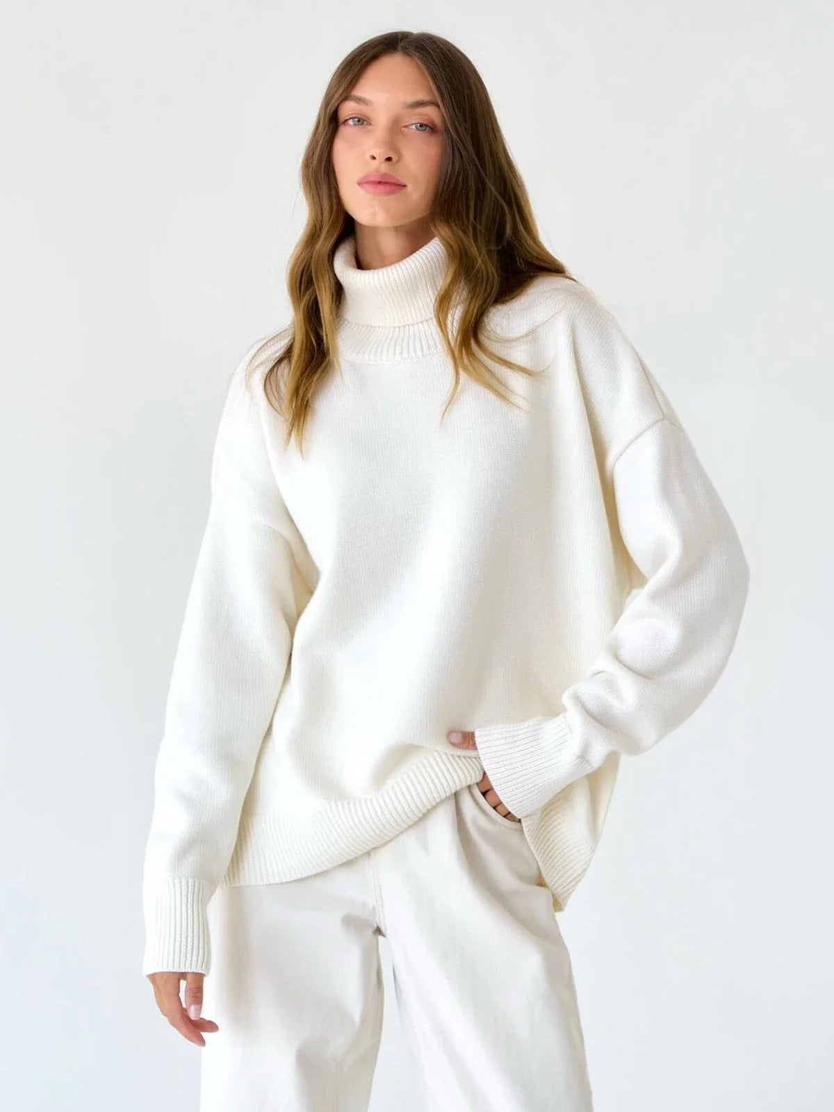 ModeGeist | Kuscheliger Oversize-Pullover mit Rollkragen