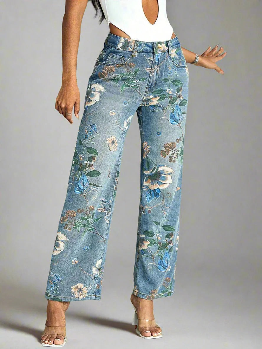 Missy Jeans mit Blumenmuster für entspannten Chic