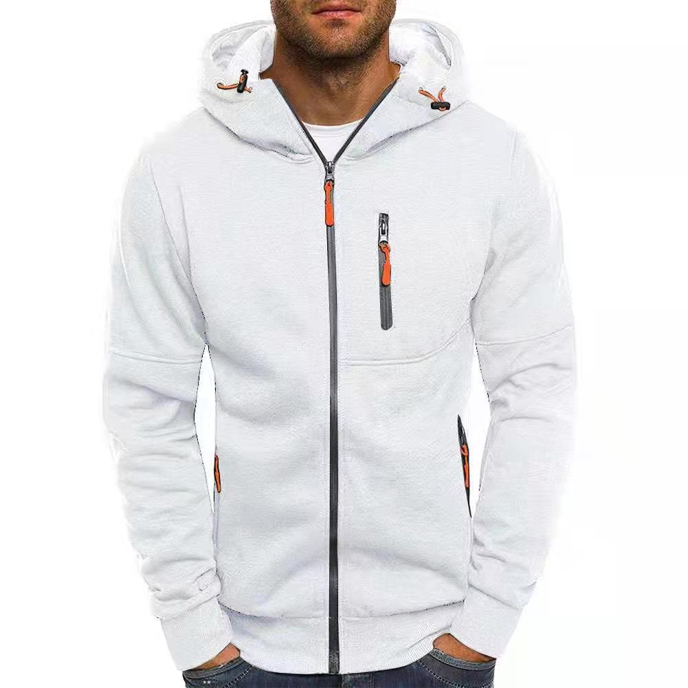 Fleece-gefütterter Kapuzenpullover mit Reißverschluss von Fudus
