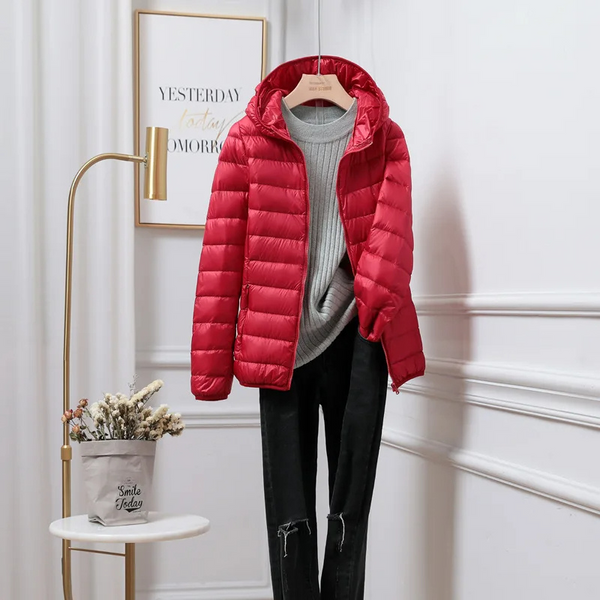 ModeGeist | Leichte Pufferjacke Kapuzen Reißverschluss Freizeitoberbekleidung
