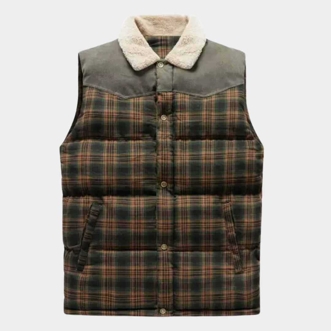 ModeGeist | Klassisch kariertes Herren Bodywarmer